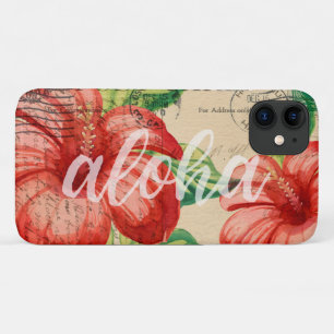 Vintage Hawaiian Hibiscus Postcard iPhone 11 Case