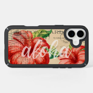 Vintage Hawaiian Hibiscus Postcard iPhone 16 Plus Case