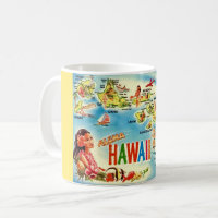 Vintage Hawaiian Islands Mug