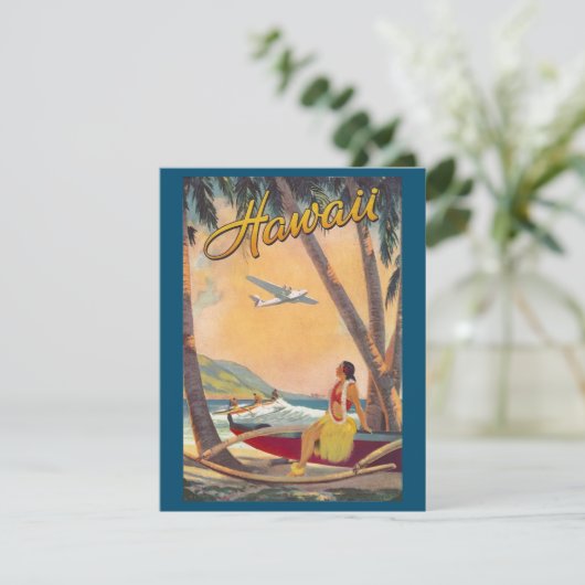 Vintage Hawaiian Islands Travel Aloha Pacific (Standing Front)