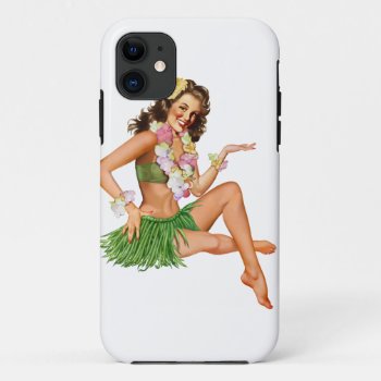 Vintage Hawaiian Pin-up Girl Iphone 5 Cases by In_case at Zazzle