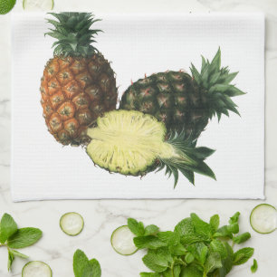Vintage Hawaiian Pineapples, Organic Food Fruit Kitchen Towel