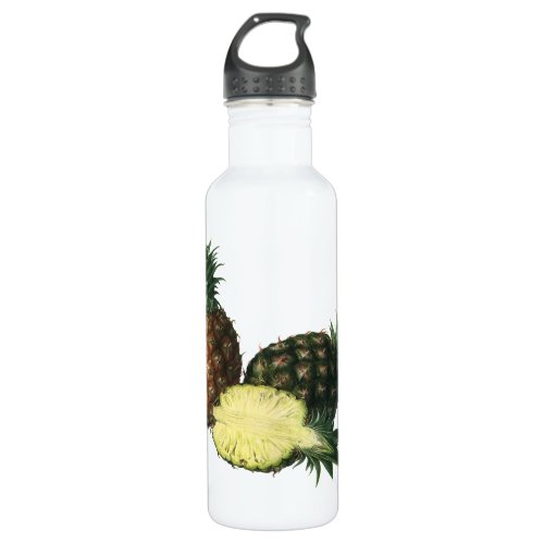 Vintage Hawaiian Pineapples Organic Food Fruit Water Bottle