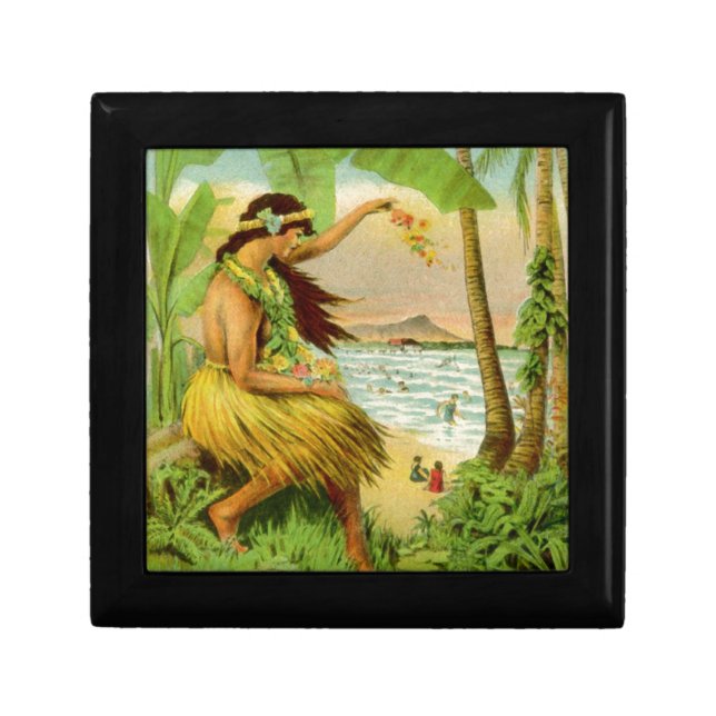 Vintage Hawaiian Travel Gift Box (Front)