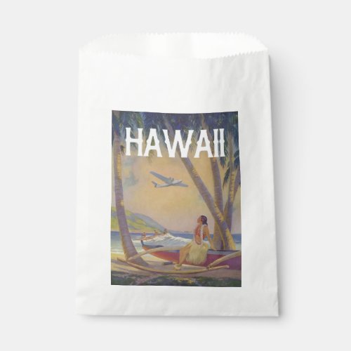 Vintage Hawaiian Travel _ Hawaii Hula Dancer   Favor Bag