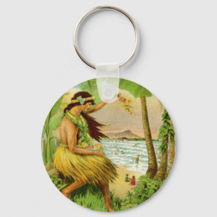 Vintage Hawaiian Travel Keychain