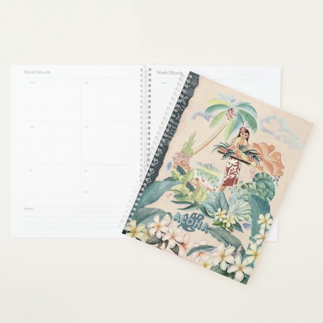 Vintage Hawaiian Travel Poster Planner (Display)