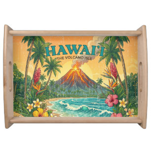Vintage Hawaiian Travel Posters - Hawaii Serving Tray