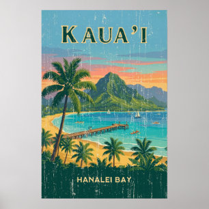 Vintage Hawaiian Travel Posters - Kauai