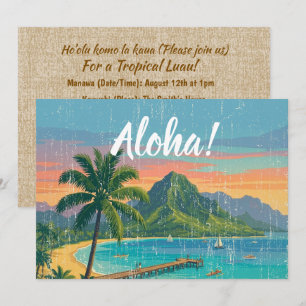 Vintage Hawaiian Travel Posters - Kauai Invitation