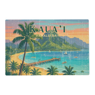 Vintage Hawaiian Travel Posters - Kauai Placemat