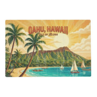 Vintage Hawaiian Travel Posters - Oahu