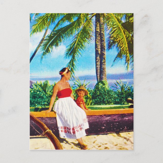 Vintage Hawaiian Vacation Postcard (Front)