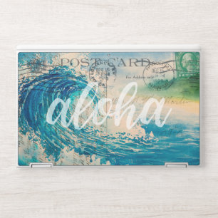 Vintage Hawaiian Wave Postcard HP Laptop Skin