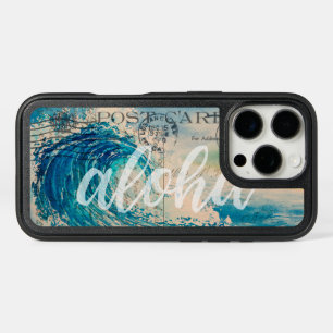 Vintage Hawaiian Wave Postcard iPhone 16 Pro Case