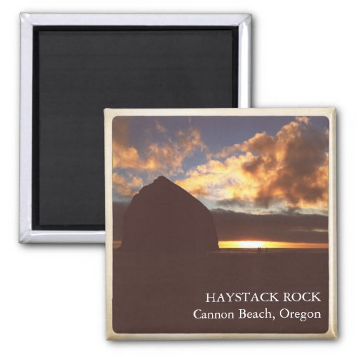 Vintage Haystack Rock Oregon 2 inch Magnet