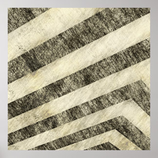 Vintage Hazard Stripes Poster