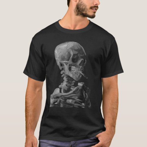 Vintage Head of A Skeleton Van Gogh Skull_Van Gogh T_Shirt