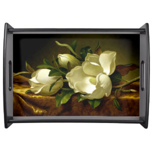 Vintage Heade Magnolia Flower Blossom Serving Tray