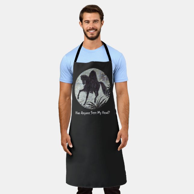 Vintage Headless Horseman Halloween All Over Print Apron (Worn)