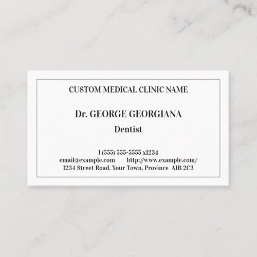 Vintage Health Care Professional Business Card