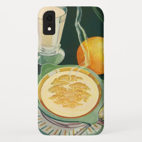 Vintage Health Foods Beverages Healthy Breakfast iPhone XR Case