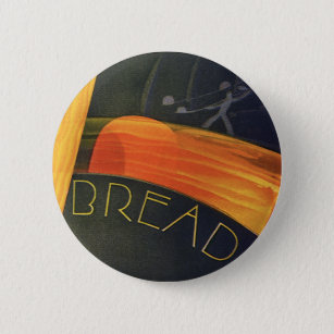 Vintage Healthy Foods, Whole Grain Wheat Bread Pinback Button