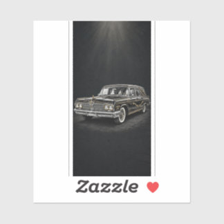 Vintage Hearse Sticker