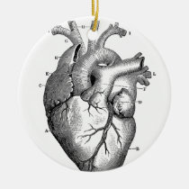Vintage Heart Anatomy | Customizable Ceramic Ornament