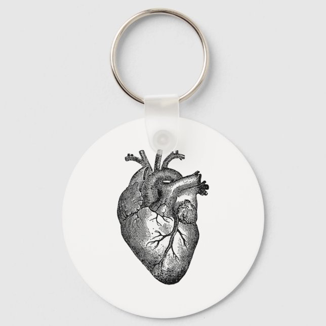 Vintage Heart Anatomy Keychain (Front)