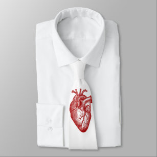 Vintage Heart Anatomy Tie