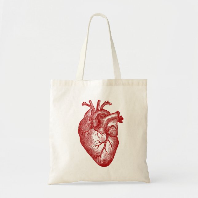 Vintage Heart Anatomy Tote Bag (Front)