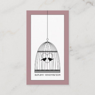 Vintage Heart Birdcage Baby Shower Ticket Invite