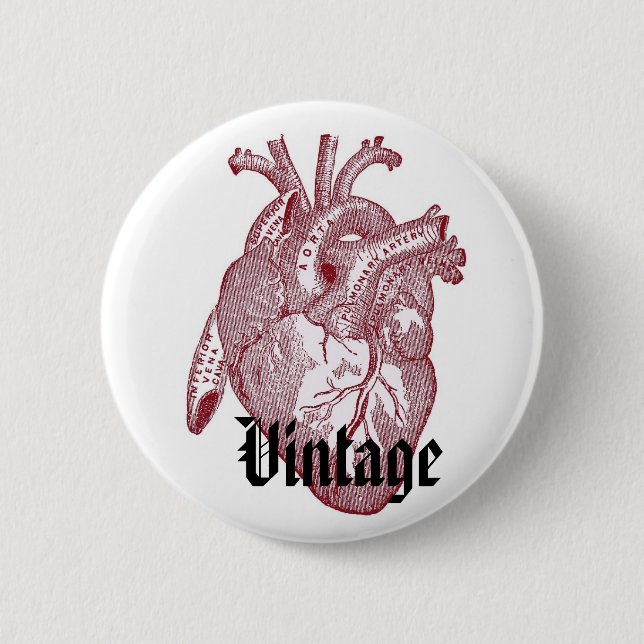 Vintage Heart Button (Front)