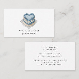 Vintage Heart Cake Artisan Cake Bakery Business Card