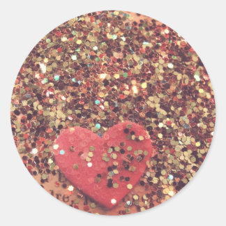 Vintage Heart Classic Round Sticker