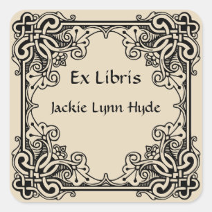 Vintage Heart Corners Bookplate