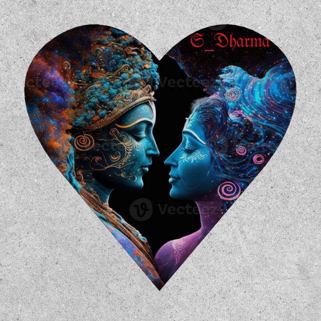 Vintage Heart Design Patch (Front)