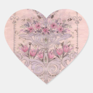 Vintage Heart Heart Sticker