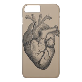 Vintage Heart Illustration Iphone 8 Plus/7 Plus Case by ThinxShop at Zazzle