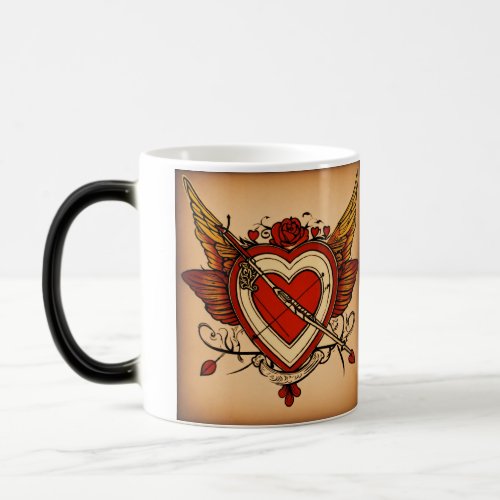 Vintage Heart Ink Tattoo_inspired Cups and Mugs