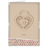 Vintage Heart lock with polka dots (Front)