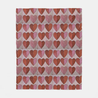 Vintage Heart Pattern Fleece Blanket