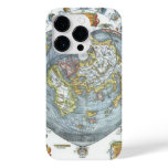 Vintage Heart Shaped Antique World Map Peter Apian Case-Mate iPhone 14 Pro Case