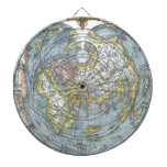 Vintage Heart Shaped Antique World Map Peter Apian Dartboard