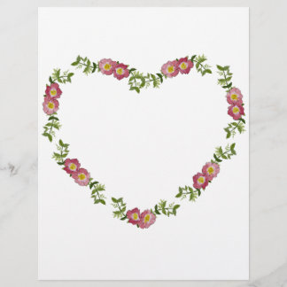 Vintage Heart-Shaped Wreath of Flowers for Mom