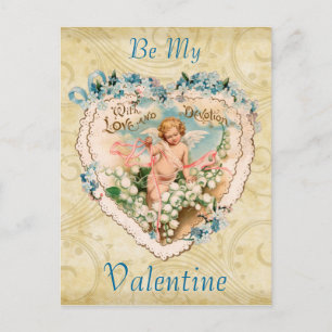 Vintage Heart Valentine Postcard
