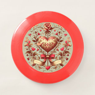Vintage Heart Valentine's day xoxo  Wham-O Frisbee