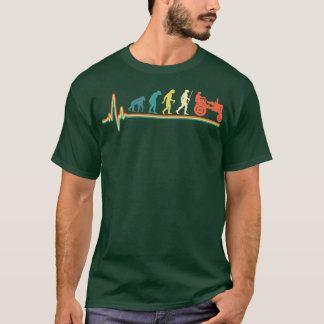 Vintage heartbeat tractor retro evolution vintage  T-Shirt