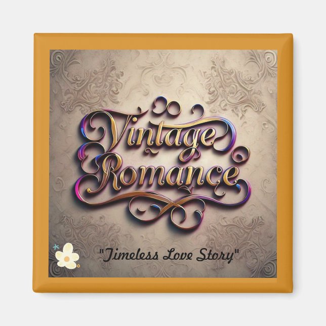 "Vintage Heartbeats Entwined" Magnet (Front)